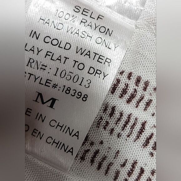 Savanna Jane Floral Embroidered Top Boho Womens  Tasseled Cap Sleeve White sz M - Picture 3 of 10